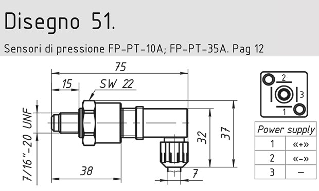 Sensore di pressione FP-PT-10A