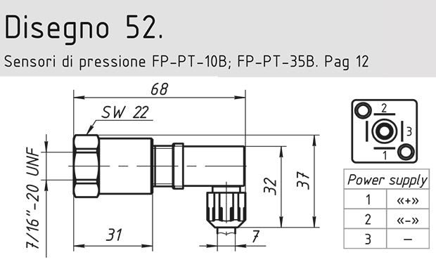 Sensore di pressione FP-PT-10B