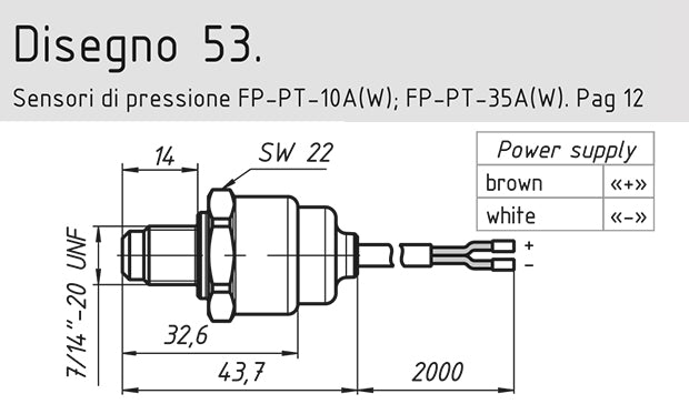 FP-PT-10A Pressure Sensor (W)